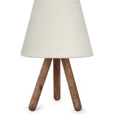 Homing Kumaş Üç Ayaklı Ahşap Pratik Abajur