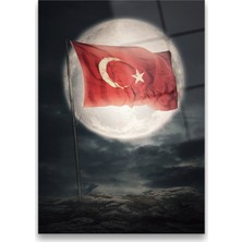 Glass Art Concept Türk Bayrağı Cam Tablo