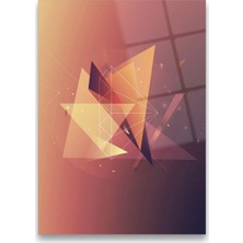 Glass Art Concept Soyut Geometrik Şekiller Cam Tablo