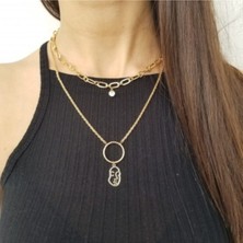 Dream Butik Altın Sarısı 2li Kolye Seti