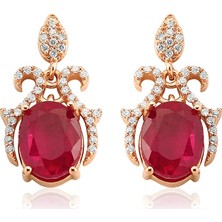 Mas Diamond Yakut Pırlanta Küpe
