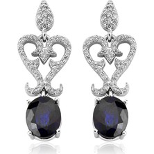 Mas Diamond Safir Pırlanta Küpe