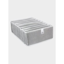ALAS 4 Adet Akordiyon L Boy 8 Bölmeli Çok Amaçlı Dolap Içi ve Çekmece Içi Düzenleyici Cepli Organizer