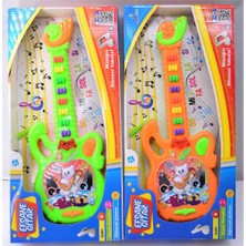 Can Ali Toys  Oyuncak Pilli Müzikli Efsane Oyuncak Gitar Yeşil