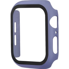 CoverZone Apple Watch Uyumlu 40MM Için Tpu Çerçeveli Ekran Koruyuculu Ön Çerçeve Kılıf Açık Mor