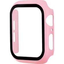 CoverZone Apple Watch Uyumlu 40MM Için Tpu Çerçeveli Ekran Koruyuculu Ön Çerçeve Kılıf Açık Pembe
