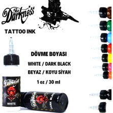 Darkness   1 Adet Siyah Dövme Boyası 30 ml + 1 Adet Beyaz Dövme Boyası