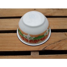 Begüldan Yeşil Kırmızı Çiçekli Çinko Kase R=18 cm
