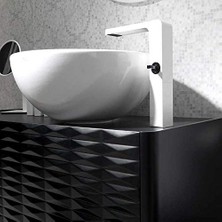 Porcelanosa-Noken Lounge Çanak Lavabo Bataryası Beyaz Renk