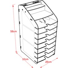 Mingitav A4 Design Otto Tower Masaüstü Organizer Evrak Rafı Siyah