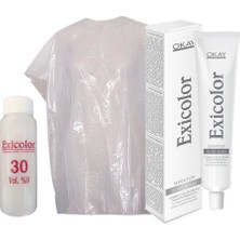 Exicolor Saç Boyası Tüp 60 ml - Şampanya + 30 Volüm Peroksit + Boya Naylonu