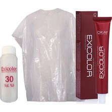 Exicolor Saç Boyası Tüp 60 ml - Şampanya + 30 Volüm Peroksit + Boya Naylonu