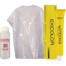 Exicolor Saç Boyası Tüp 60 ml - Şampanya + 30 Volüm Peroksit + Boya Naylonu