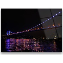 Glass Art Concept Istanbul Boğaz Köprüsü Cam Tablo
