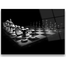 Glass Art Concept Satranç Takımı Cam Tablo