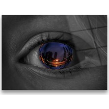 Glass Art Concept Göz Manipülasyon Cam Tablo