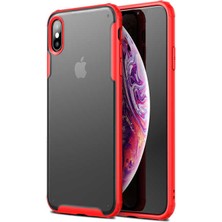 noktaks - Apple iPhone X - Kılıf Koruyucu Sert Volks Kapak - Kırmızı