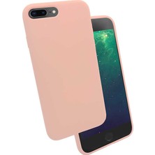 Kilifone - iPhone 8 Plus Kılıf Soft Prüzsüz Renkli Silk Silikon Pembe