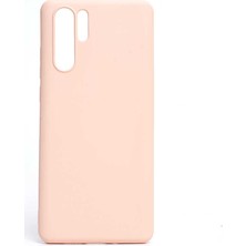 Kilifone - Huawei P30 Pro - Kılıf Mat Koruyucu Içi Kadife Inci Silikon - Pembe