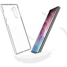 noktaks - Samsung Galaxy Note 10 - Kılıf Şeffaf Soft Slim Fitt Süper Silikon Kapak - T9717