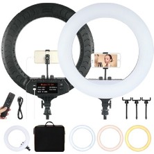 Redclick Halka LED Işık Ring Light Makyaj Çekim Işığı Sürekli Ring Light 24 Inç + 2.1 Metre Tirpod