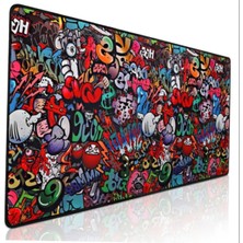 Gamingpadci Paint 90 x 40 cm Dikişli Kaydırmaz Mouse Pad