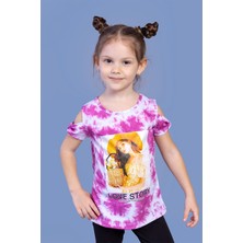 Toontoy Kids Toontoy Kız Çocuk Komple Desenli Dijital Baskılı Tişört