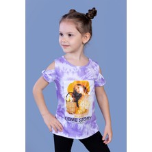 Toontoy Kids Toontoy Kız Çocuk Komple Desenli Dijital Baskılı Tişört