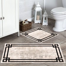 Thalia Home Kaymaz Taban Yıkanabilir 2'li 60 x 100 cm - 50 x 60 cm Banyo Halısı Klozet Takımı