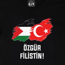 Cix Özgür Filistin Siyah Tişört