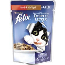 Purina Felix Çifte Lezzet Etli Tavuklu Etli Kedi Konservesi 100 gr