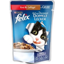 Purina Felix Çifte Lezzet Etli Tavuklu Etli Kedi Konservesi 100 gr