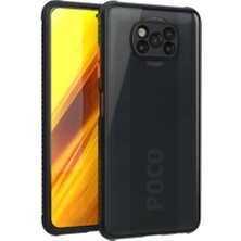 Kzy Xiaomi Poco X3 Kılıf Kamera ve Köşe Korumalı Aircolor Kapak - Siyah