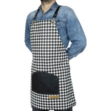 Monapron Özel Tasarım Barista Ahşap Seramik Kuaför 84 Dosto Deri Önlük
