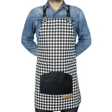 Monapron Özel Tasarım Barista Ahşap Seramik Kuaför 84 Dosto Deri Önlük