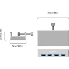 Orıco 4 Port USB 3.0 Çoklayıcı USB Hub MH4PU-SV-BP Metal Kasa Sabitlemeli