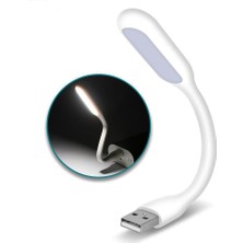 Wozlo USB LED Lamba Katlanabilir Pc Laptop Klavye Aydınlatma Beyaz