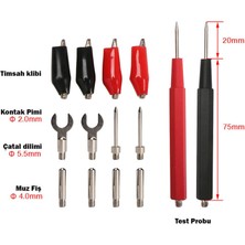 Wozlo  Çok Fonksiyonlu 16 Parça Prob Kablo Test Uçları Seti Multimetre