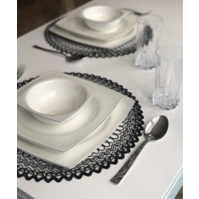 Wenessi Güneş Desen Anglez Kordone Nakışlı Tül Supla 6 Lı Takım