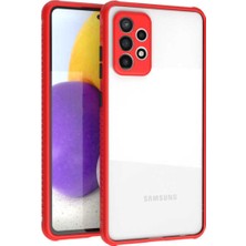 Case World Samsung Galaxy A52 Kılıf Kamera ve Köşe Korumalı Aircolor Kapak - Kırmızı