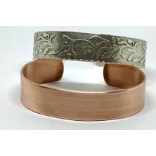 Armas Store Desenli Bakır & Desenli Gümüş Kaplama Bileklik 2'li Set