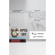 Pi Papers 4'lü Kpss Çalışma Seti - Not Fotoğraf Kağıt Belge Tutucu Özellikli Yapışkansız Tutunan Akıllı Kağıt