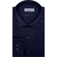 Süvari Slim Fit Armür Desenli Erkek Gömlek