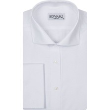 Süvari Slim Fit Armür Desenli Erkek Gömlek