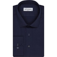 Süvari Slim Fit Armür Desenli Erkek Gömlek