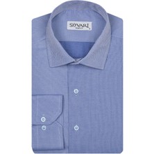 Süvari Slim Fit Armür Desenli Erkek Gömlek