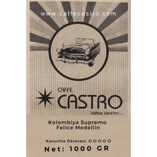 Castro Kolombiya Supremo Felice Medellin Kahve 1 kg