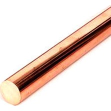 Bestmetals Bakır Çubuk 6  mm Içi Dolu Yuvarlak Mil Saf  50 cm