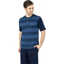 Pierre Cardin 3lü Erkek Pijama Takımı 5451 Lacivert
