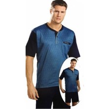 Pierre Cardin 3lü Erkek Pijama Takımı 5048 Mavi